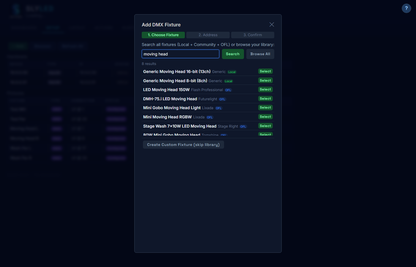 DMX Wizard — Search