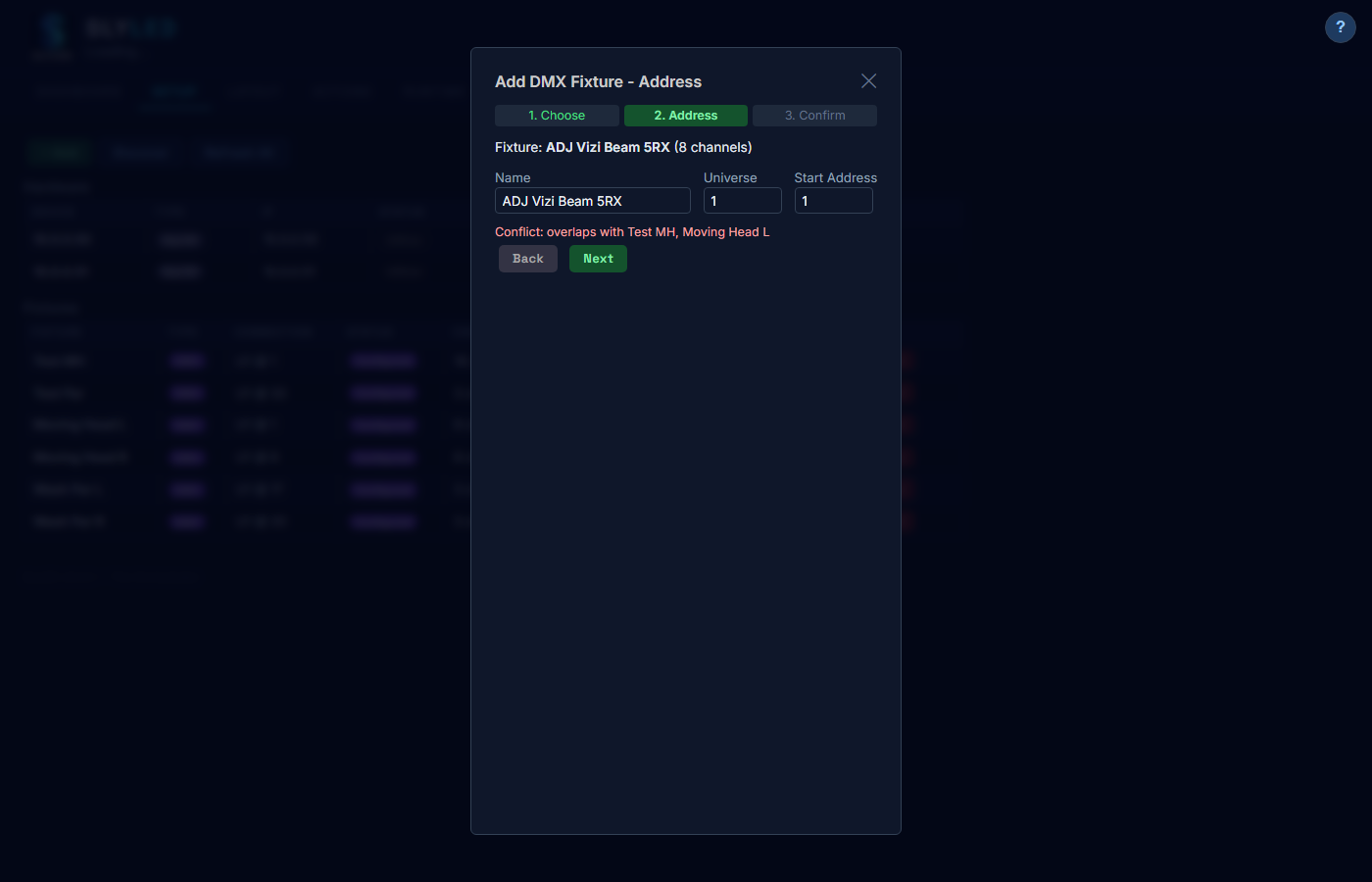 DMX Wizard — Address
